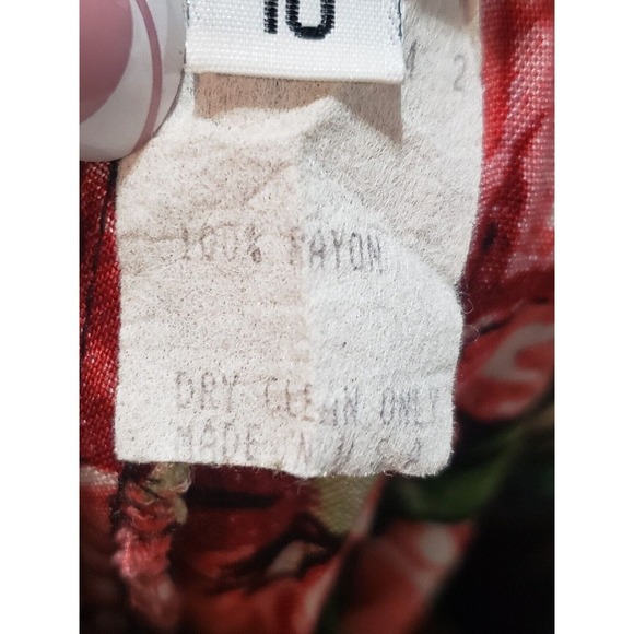 Expo Black Floral Hibiscus V-Neck Sleeveless Front Button Jumpsuit Size 10 - Picture 9 of 13